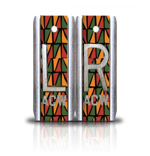 1 7/8" Height Aluminum Style Custom X Ray Markers, Kwanzaa Design